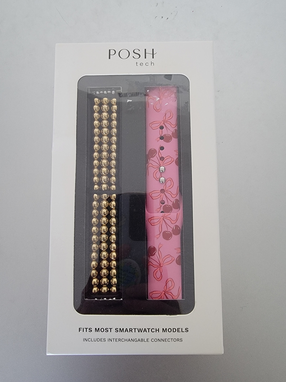 Posh Tech 2pk Smart Watch Band Set, Universal for Apple Watch, Samsung Galaxy +